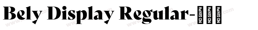 Bely Display Regular字体转换